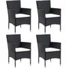 Image de vidaXL - Tuinstoelen - 4 - st - poly - rattan - zwart