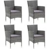 Image de vidaXL - Tuinstoelen - 4 - st - poly - rattan - grijs