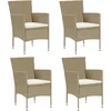 Image de vidaXL - Tuinstoelen - 4 - st - poly - rattan - beige