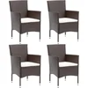 Image de vidaXL - Tuinstoelen - 4 - st - poly - rattan - bruin