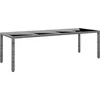 Image de vidaXL - Tuintafel - 250x100x75 - cm - gehard - glas - en - poly - rattan - grijs