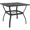Image de vidaXL - Tuintafel - 81,5x81,5x72 - cm - staal - antraciet