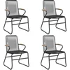 Image de vidaXL - Tuinstoelen - 4 - st - 58x59x85,5 - cm - PVC-rattan - zwart