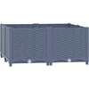 Image de vidaXL - Plantenbak - verhoogd - 80x80x38 - cm - polypropyleen