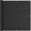 Image de vidaXL - Balkonscherm - 120x600 - cm - HDPE - antracietkleurig