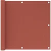 Image de vidaXL - Balkonscherm - 90x600 - cm - HDPE - terracottakleurig