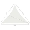 Image de vidaXL - Zonnezeil - 160 - g/m² - 3x3x3 - m - HDPE - wit