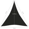 Image de vidaXL - Zonnezeil - 160 - g/m² - 5x6x6 - m - HDPE - zwart