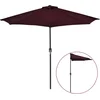 Image de vidaXL - Balkonparasol - half - aluminium - paal - 270x144x222 - cm - bordeauxrood