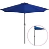 Image de vidaXL - Balkonparasol - half - met - aluminium - paal - 270x144x222 - cm - blauw