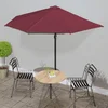 Image de vidaXL - Balkonparasol - half - aluminium - paal - 300x155x223 - cm - bordeauxrood