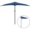 Image de vidaXL - Balkonparasol - half - met - aluminium - paal - 300x155x223 - cm - blauw