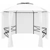 Image de vidaXL - Tuinpaviljoen - met - gordijnen - 180 - g/m² - 360x312x265 - cm - wit