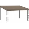 Image de vidaXL - Wandprieel - 4x3 - m - stof - taupe