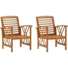 Image de vidaXL - Tuinstoelen - 2 - st - massief - acaciahout