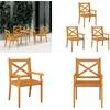 Image de vidaXL - Tuinstoelen - 3 - st - massief - acaciahout