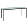Image de vidaXL - Tuintafel - 190x90x74 - cm - aluminium - en - glas - lichtgrijs