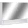 Image de vidaXL - Badkamerspiegelkast - LED - 80x15x60 - cm - MDF - wit