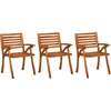 Image de vidaXL - Tuinstoelen - 3 - st - massief - acaciahout