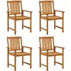 Image de vidaXL - Tuinstoelen - 4 - st - massief - acaciahout