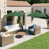 Image de vidaXL - Parasol - dubbel - met - stalen - paal - 600x300 - cm - groen