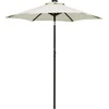 Image de vidaXL - Parasol - met - LED-verlichting - 200x211 - cm - aluminium - zandkleurig