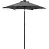 Image de vidaXL - Parasol - met - LED-verlichting - 200x211 - cm - aluminium - antracietkleur