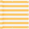 Image de vidaXL - Balkonscherm - 90x500 - cm - oxford - stof - wit - en - geel