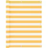 Image de vidaXL - Balkonscherm - 120x500 - cm - oxford - stof - wit - en - geel
