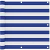 Image de vidaXL - Balkonscherm - 90x600 - cm - oxford - stof - wit - en - blauw