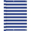 Image de vidaXL - Balkonscherm - 120x300 - cm - oxford - stof - wit - en - blauw