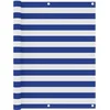 Image de vidaXL - Balkonscherm - 120x400 - cm - oxford - stof - wit - en - blauw