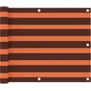 Image de vidaXL - Balkonscherm - 75x300 - cm - oxford - stof - oranje - en - bruin
