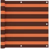 Image de vidaXL - Balkonscherm - 90x600 - cm - oxford - stof - oranje - en - bruin