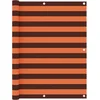 Image de vidaXL - Balkonscherm - 125x500 - cm - oxford - stof - oranje - en - bruin