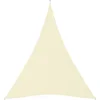Image de vidaXL - Zonnescherm - driehoekig - 3x4x4 - m - oxford - stof - crèmekleurig