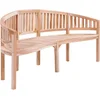 Image de vidaXL - Bankje - banaanvormig - 200 - cm - massief - teakhout