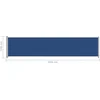 Image de vidaXL Tuinscherm uittrekbaar 140x600 cm blauw
