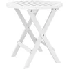 Image de vidaXL - Tuintafel - inklapbaar - Ø - 46 - cm - massief - acaciahout - wit