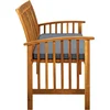 Image de vidaXL - Tuinbank - met - kussen - 147 - cm - massief - acaciahout