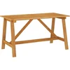 Image de vidaXL - Tuintafel - 140x70x73,5 - cm - massief - acaciahout