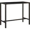 Image de vidaXL - Tuinbartafel - 130x60x110 - cm - poly - rattan - en - glas - bruin