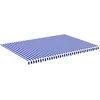 Image de vidaXL - Vervangingsdoek - voor - luifel - 5x3,5 - m - blauw - en - wit
