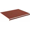 Image de vidaXL - Vervangingsdoek - voor - luifel - 450x350 - cm - polyester - oranje - en - bruin