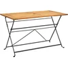 Image de vidaXL - Tuintafel - inklapbaar - 120x70x74 - cm - massief - acaciahout