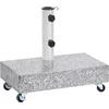 Image de vidaXL - Parasolvoet - 45x25x8 - cm - graniet - lichtgrijs