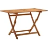 Image de vidaXL - Tuintafel - inklapbaar - 120x70x75 - cm - massief - acaciahout