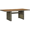 Image de vidaXL - Tuintafel - poly - rattan - en - massief - acaciahout - bruin