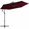 Image de vidaXL - Zweefparasol - met - aluminium - paal - 300 - cm - bordeauxrood