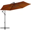 Image de vidaXL - Zweefparasol - met - aluminium - paal - 300 - cm - terracottakleurig